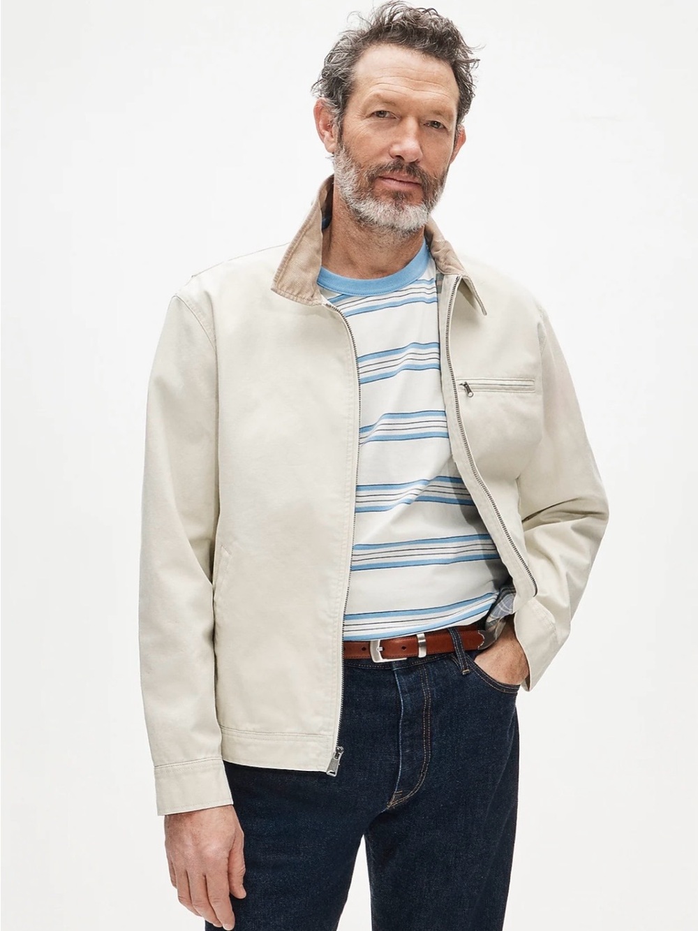 J.Crew Wallace & Barnes Lightweight Canvas Work Zip Up Jacket BX013